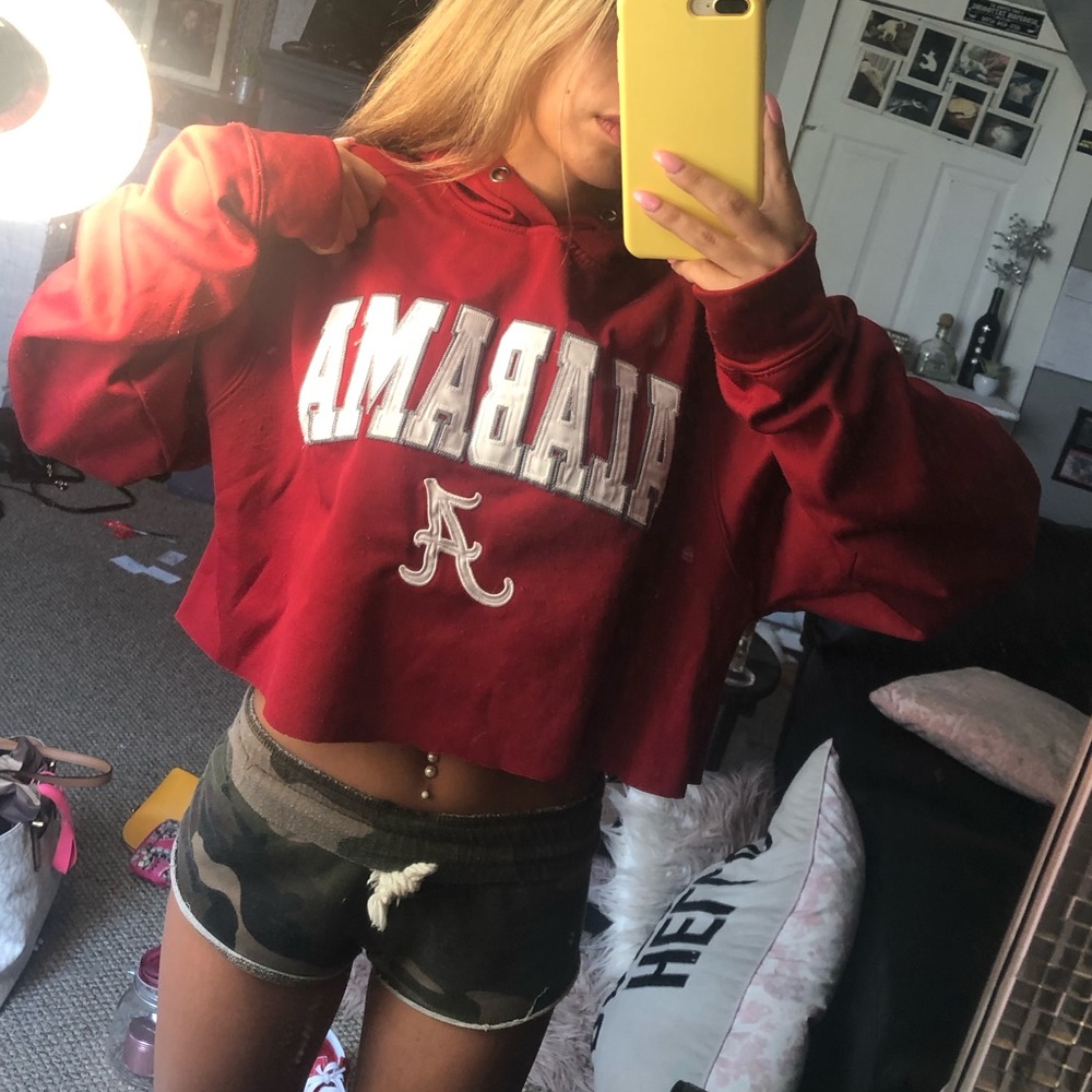 Alabama Crimson tide cropped hoodie!